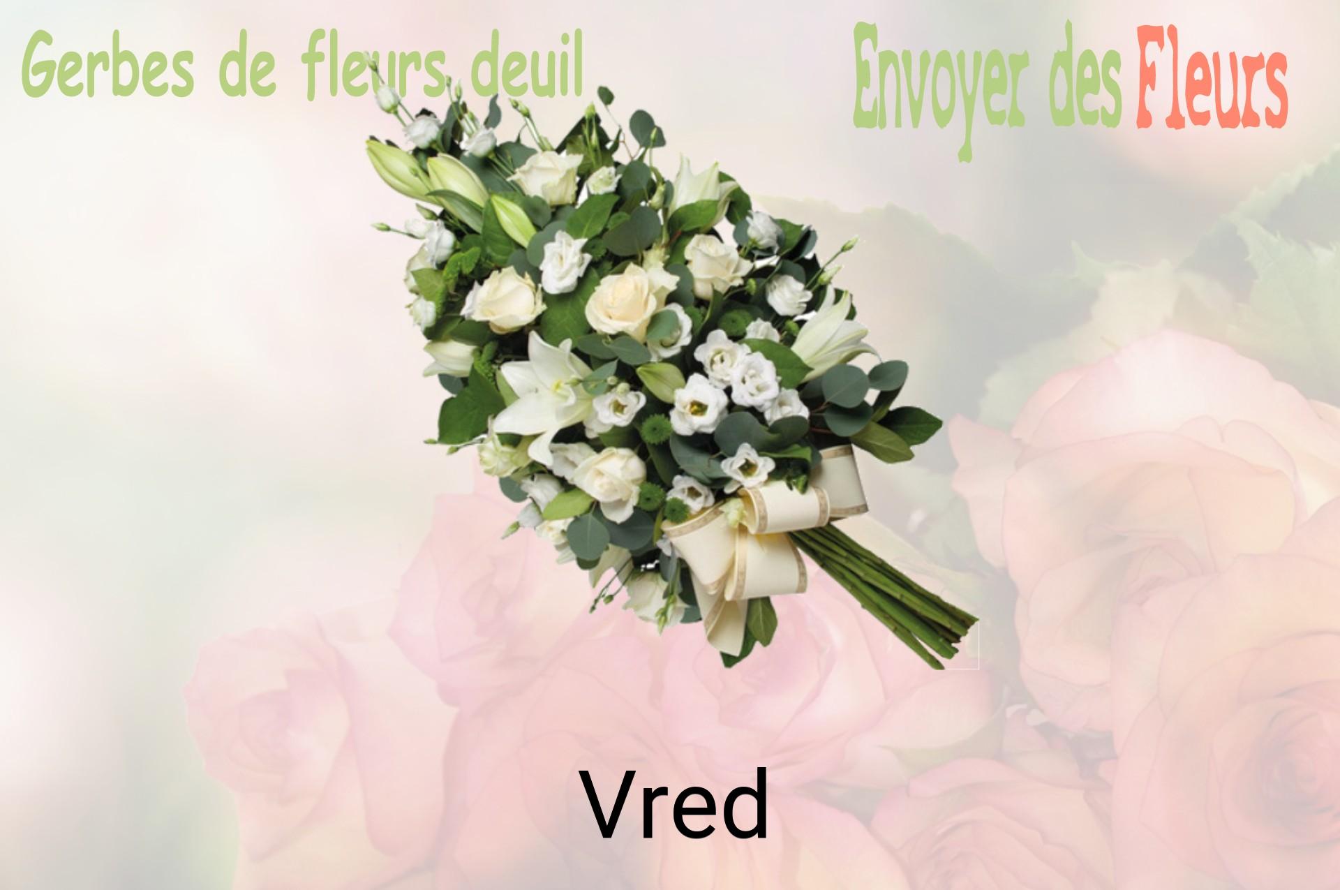 Gerbe de fleurs de deuil livrée à Vred